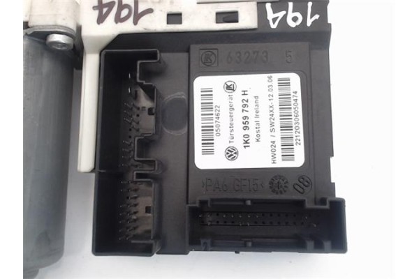 Recambio de motor elevalunas delantero derecho para seat altea (5p1) referencia OEM IAM 1K0959792H (1T0959702C) (5P0837402J) 