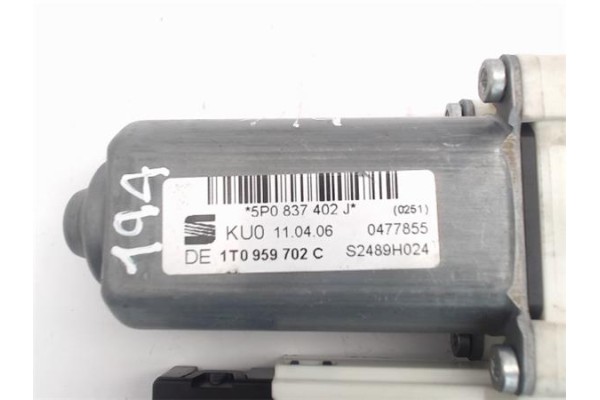 Recambio de motor elevalunas delantero derecho para seat altea (5p1) referencia OEM IAM 1K0959792H (1T0959702C) (5P0837402J) 