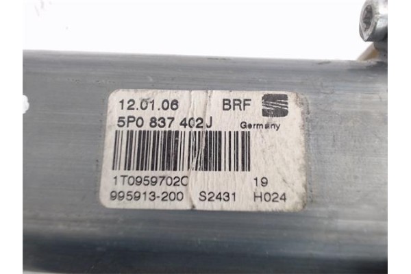 Recambio de motor elevalunas delantero derecho para seat toledo (5p2) referencia OEM IAM (1K0959792H) (1T0959702C) (5P0837402J) 
