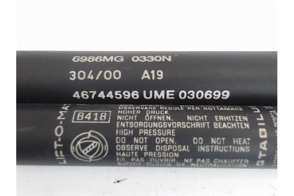Recambio de amortiguador porton para fiat ii punto (188) berlina 1.2 16v 80 (188.233, .235, .253, .255, .333, .353, .639, .63 re