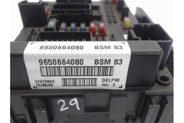 Recambio de caja fusibles/rele para peugeot 206 1.4 e-music referencia OEM IAM 9650664080 BSM-B3/32078863 