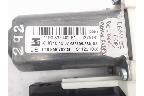 Recambio de motor elevalunas delantero derecho para seat altea (5p1) referencia OEM IAM 1K0959792M/1375161 1T0959702G/1P0837402E