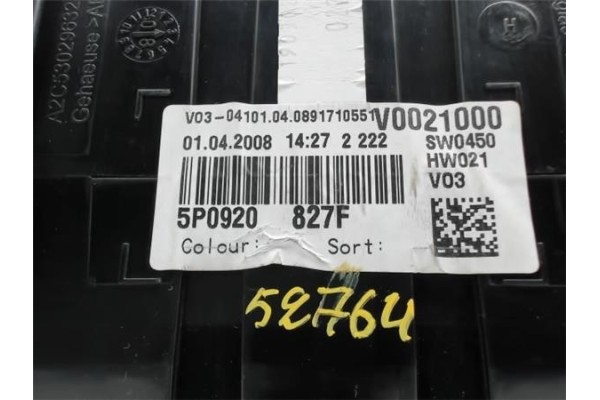 Recambio de cuadro completo para seat altea xl (5p5) 1.9 tdi referencia OEM IAM 5P0920827F 110080369010 