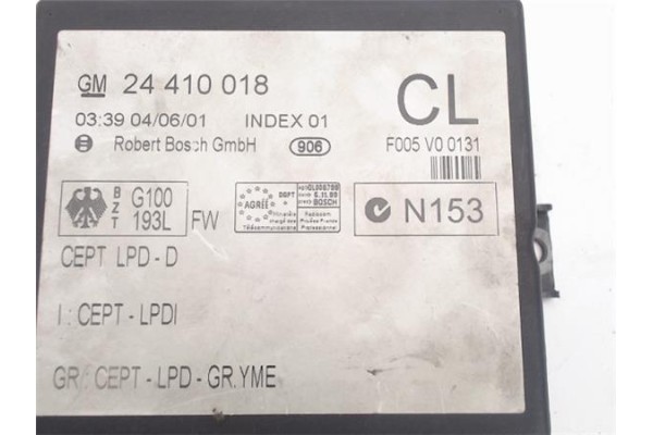 Recambio de centralita cierre para opel zafira a referencia OEM IAM 24410018 F005V00131 