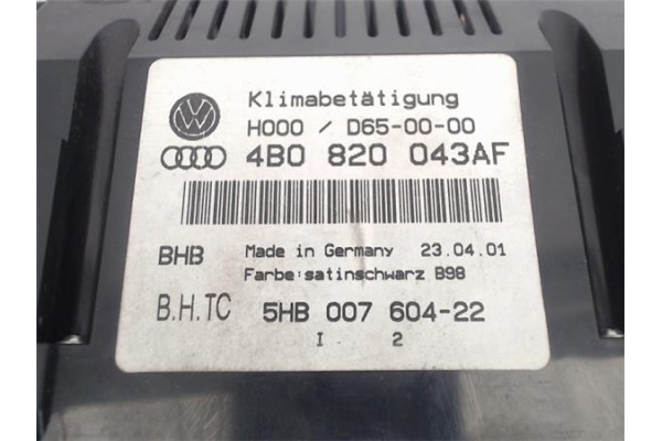 Recambio de mandos climatizador para audi a6 avant (4b5) 2.8 quattro referencia OEM IAM 4B0820043AF  