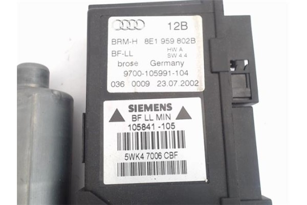 Recambio de motor elevalunas delantero derecho para audi a4 berlina (8e) 1.9 tdi (96kw) referencia OEM IAM 8E1959802B  