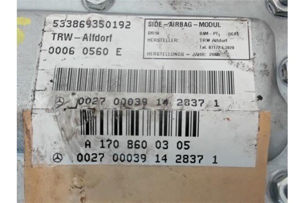 Recambio de airbag lateral delantero izquierdo para mercedes-benz clase c (bm 202) berlina referencia OEM IAM A1708600305 000605