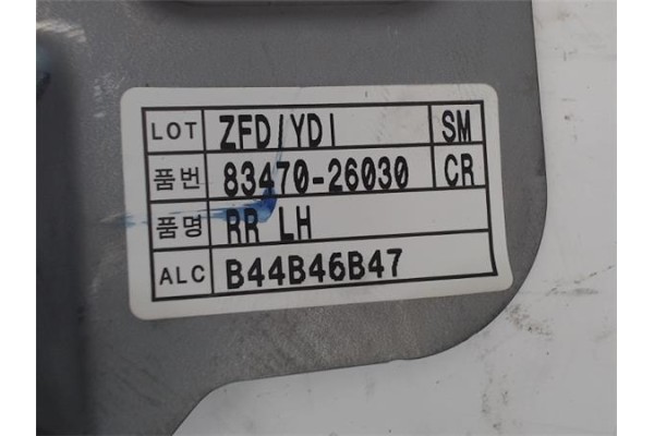 Recambio de elevalunas electrico trasero izquierdo para hyundai santa fe (sm) referencia OEM IAM 9882026200  