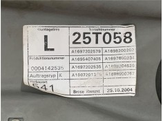 Recambio de mecanismo elevalunas delantero izquierdo para mercedes-benz clase a (bm 169) 2.0 a 180 cdi (169.007) referencia OEM 