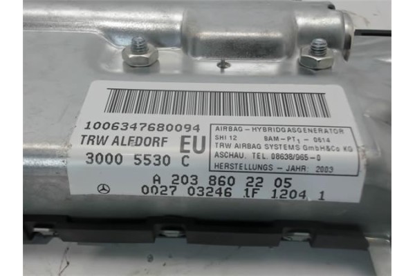 Recambio de airbag lateral delantero derecho para mercedes-benz clase c (bm 203) sportcoupe referencia OEM IAM A20386022050 3000