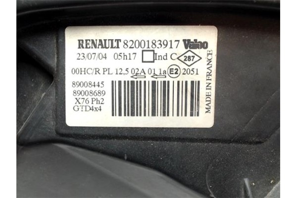 Recambio de faro delantero izquierdo para renault kangoo i (f/kc0) referencia OEM IAM 8200183917 2051 2606000Q0L , NISSAN | 2606