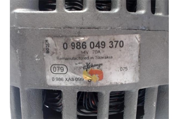 Recambio de alternador para peugeot 206 sw 1.4 16v referencia OEM IAM 0986049370 0986049370 