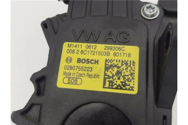 Recambio de pedal acelerador para volkswagen polo v (6c1) 1.2 advance bmt referencia OEM IAM 6C1721503B 0280755223 