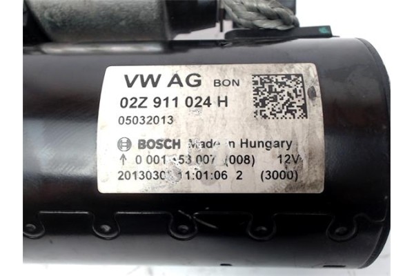 Recambio de motor arranque para volkswagen touran (1t3) 1.6 edition referencia OEM IAM 02Z911024H 000153007 2Z911021C , AUDI | 2