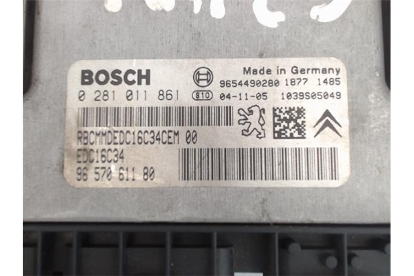 Recambio de centralita para citroen c3 1.4 16v audace referencia OEM IAM 281011861 9654490280 