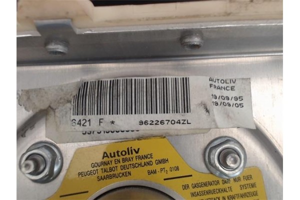 Recambio de airbag volante para peugeot 406 berlina (s1/s2) referencia OEM IAM 96226704ZL  