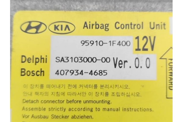 Recambio de centralita airbag para kia sportage (km) 2.0 crdi referencia OEM IAM 3911427346 959101F400 