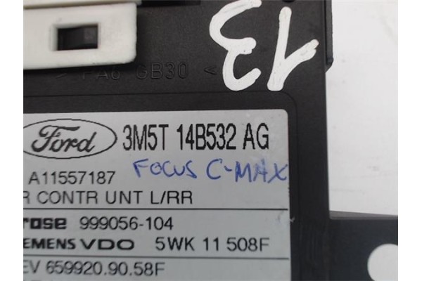 Recambio de motor elevalunas trasero izquierdo para ford focus c-max (cap) referencia OEM IAM 3M5T14B532AG  