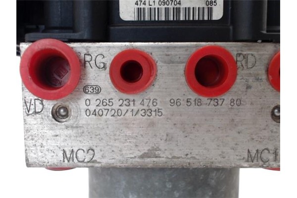 Recambio de nucleo abs para peugeot 307 break / sw (s1) 2.0 hdi 90 referencia OEM IAM 9651873780 0265231476 