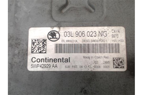 Recambio de centralita para skoda fabia (5j2) 1.6 ambition referencia OEM IAM 03L906023NG 5WP42929AA 