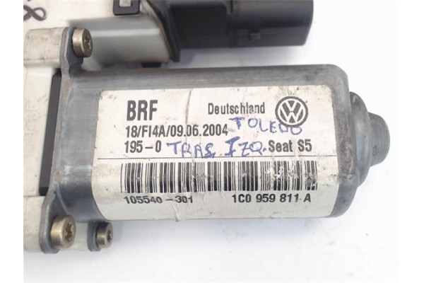Recambio de motor elevalunas trasero izquierdo para seat toledo (1m2) referencia OEM IAM 1C0959811A 9776105406-301 