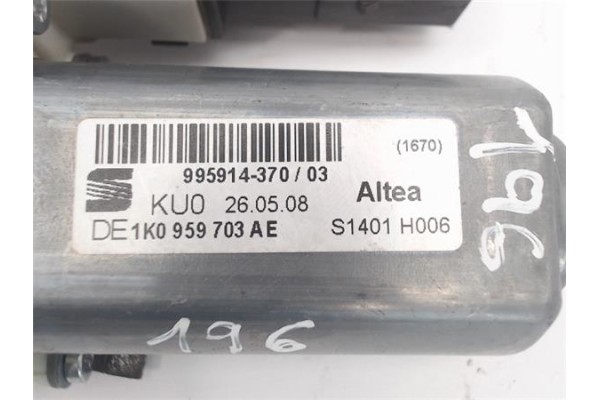 Recambio de motor elevalunas trasero izquierdo para seat altea (5p1) referencia OEM IAM 1K0959703AE/S1401H006 973624-107/995914- Recambio de motor elevalunas trasero izquierdo para seat altea (5p1) referencia OEM IAM 1K0959703AE/S1401H006 973624-107/995914-