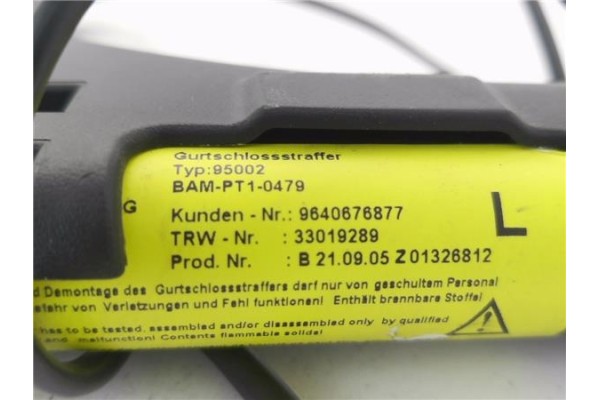 Recambio de anclaje cinturon delantero izquierdo para citroen c3 1.4 hdi referencia OEM IAM 8973TG 9640676877 