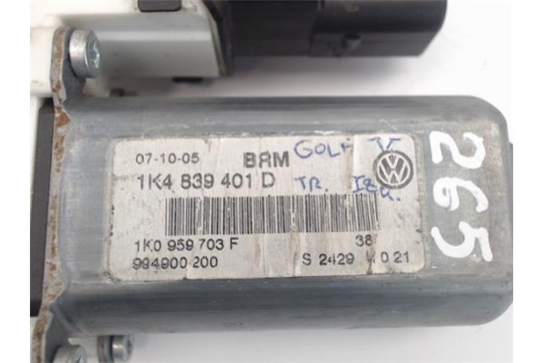 Recambio de motor elevalunas trasero izquierdo para volkswagen golf v (1k1) referencia OEM IAM (1K0959703F) (1K4839401D) (993424
