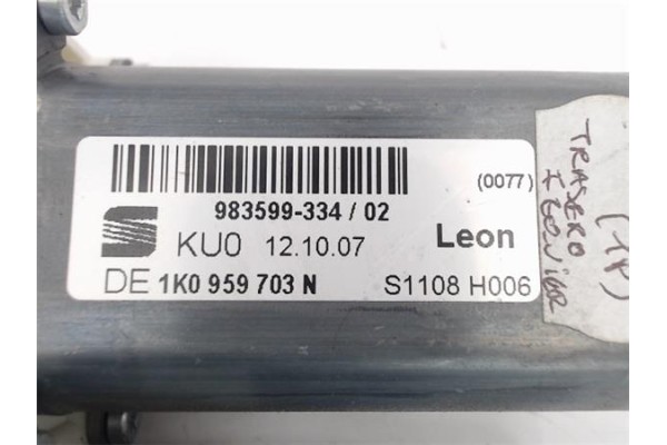 Recambio de motor elevalunas trasero izquierdo para seat leon (1p1) referencia OEM IAM 1K0959703N 973622-106 