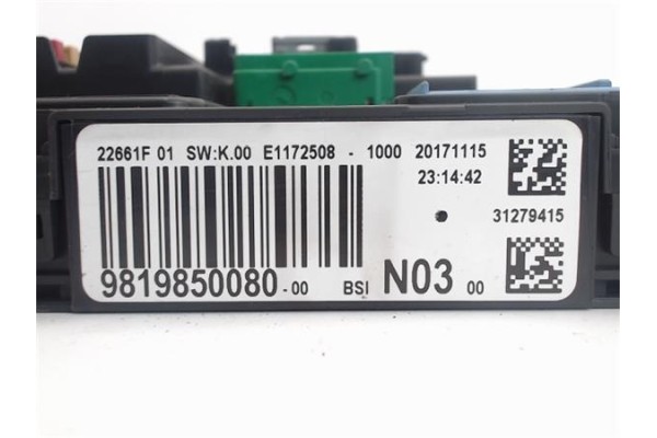 Recambio de caja reles para peugeot 2008 1.6 hdi referencia OEM IAM 9819850080  
