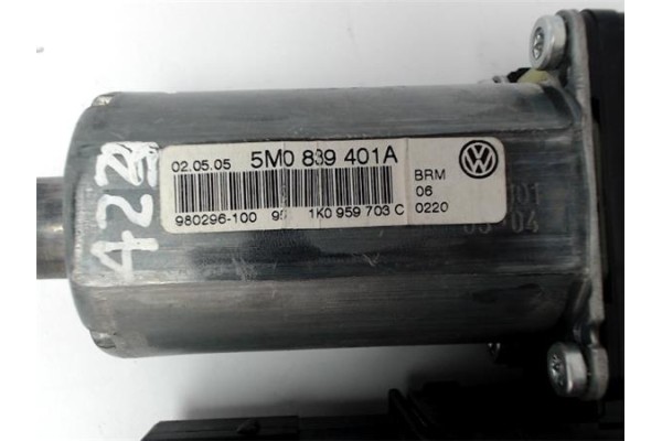 Recambio de mecanismo elevalunas trasero izquierdo para volkswagen golf v (1k1) referencia OEM IAM 5M0839401A 980296-100 