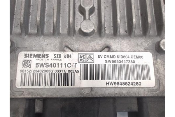 Recambio de centralita para citroen c2 1.4 empresa referencia OEM IAM SW9653447380/08152 HW9658624280/5WS40111C-T 