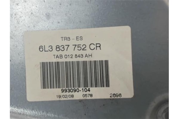 Recambio de elevalunas electrico delantero derecho para seat ibiza (6l1) 1.8 f.r. referencia OEM IAM 6L3837752CR 6L3837756AC 