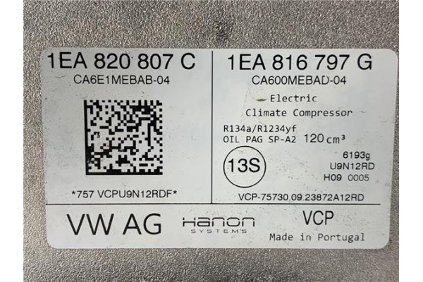 Recambio de compresor aire acond. para ford explorer (ctw) híbrido st-line plug-in-hybrid 4x4 referencia OEM IAM 1E820807C 1EA81