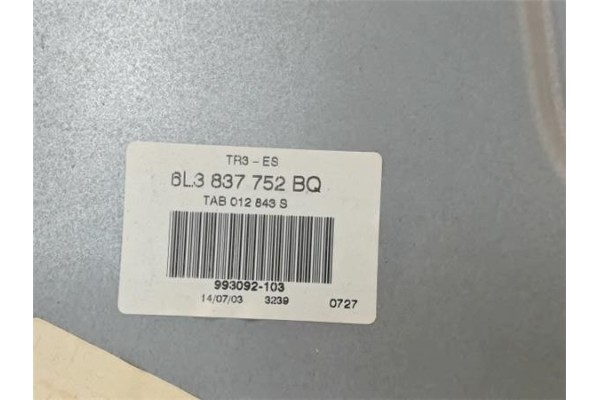 Recambio de elevalunas electrico delantero derecho para seat cordoba berlina (6l2) 1.9 sport referencia OEM IAM 6L3837752BQ 6L38
