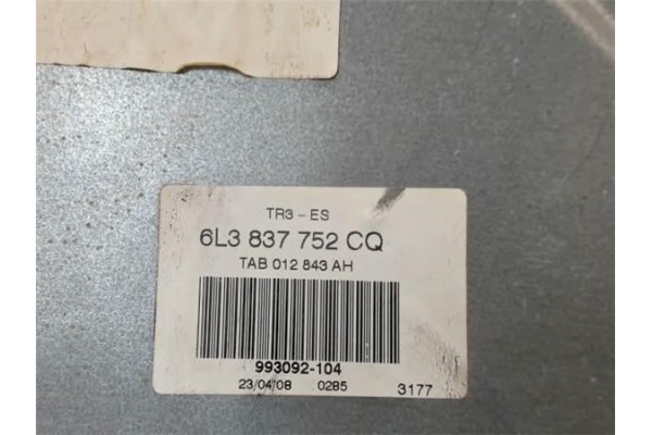 Recambio de elevalunas electrico delantero derecho para seat ibiza (6l1) 1.9 f.r. referencia OEM IAM 6L3837752CQ 6L3837756AC 