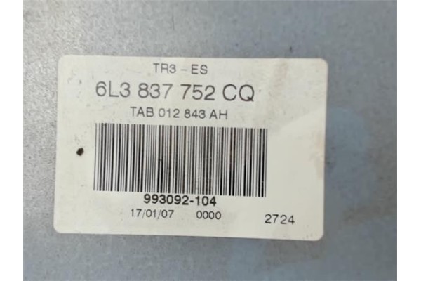 Recambio de elevalunas electrico delantero derecho para seat ibiza (6l1) 1.9 f.r. referencia OEM IAM 6L3837752CQ 6L3837756AC 