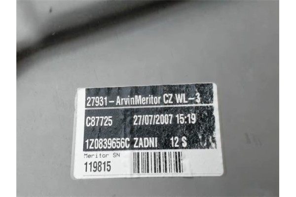 Recambio de elevalunas electrico trasero derecho para skoda octavia berlina (1z3) 2.0 edition 100 referencia OEM IAM   