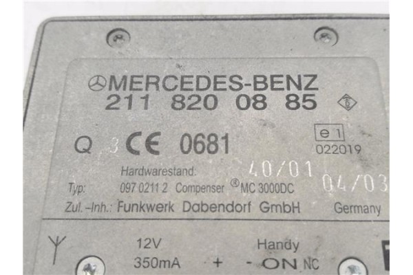 Recambio de modulo electronico para mercedes-benz clase e (bm 211) berlina 3.2 e 320 (211.065) referencia OEM IAM 2118200885  
