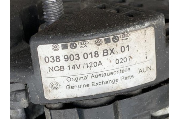 Recambio de alternador para volkswagen transporter iv furgón (70xa) 2.5 tdi referencia OEM IAM 038903018BX  