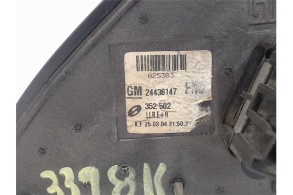 Recambio de retrovisor electrico derecho para opel vectra c berlina 2.2 dti 16v referencia OEM IAM 24436147 352502 