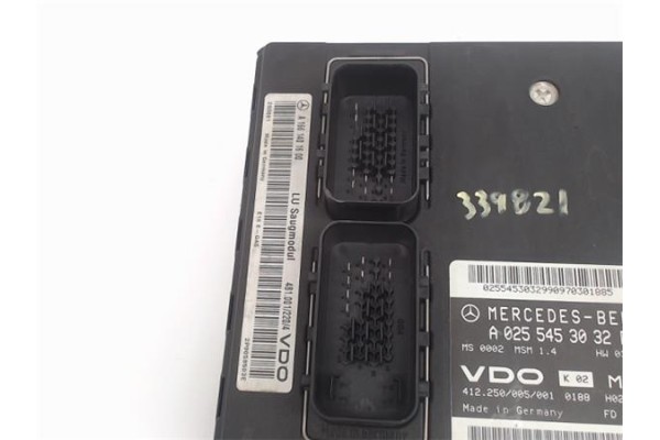 Recambio de centralita para mercedes-benz clase a (bm 168) 1.6 160 (168.033) referencia OEM IAM A02554530325 412250005001 