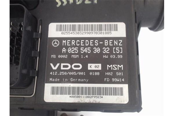 Recambio de centralita para mercedes-benz clase a (bm 168) 1.6 160 (168.033) referencia OEM IAM A02554530325 412250005001 