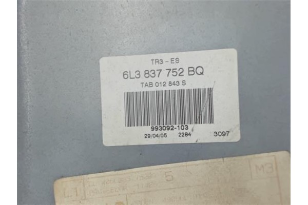 Recambio de elevalunas electrico derecho para seat ibiza (6l1) 1.8 cupra referencia OEM IAM 6L3837752BQ 6L3837756S 