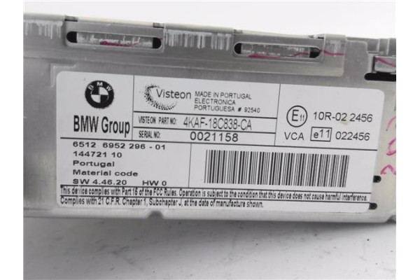 Recambio de radio / cd para bmw serie 1 berlina (e81/e87) 2.0 118d referencia OEM IAM 6952296011  