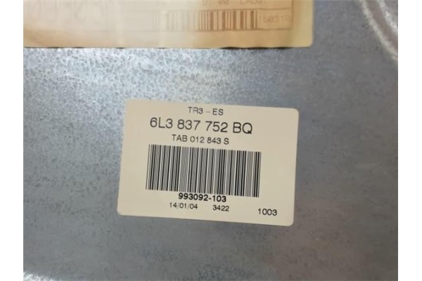 Recambio de elevalunas electrico delantero derecho para seat ibiza (6l1) referencia OEM IAM 6L3837752  