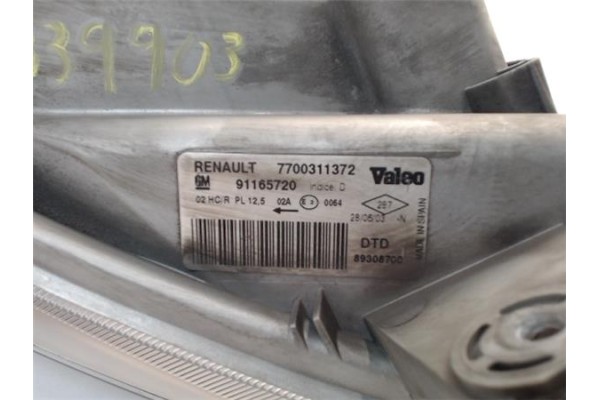 Recambio de faro delantero dcho para renault trafic ii furgón referencia OEM IAM 7700311372 91165720 2600000QAD , NISSAN | 44087