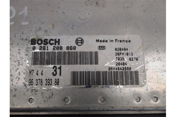 Recambio de centralita para citroen saxo 1.6 vts referencia OEM IAM 9637839380/26FN1013 0261206860/020404 