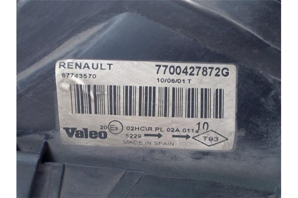 Recambio de faro delantero izquierdo para renault megane i classic (la0) referencia OEM IAM 7700427872G 6774370 