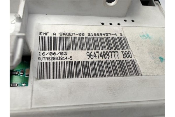 Recambio de reloj horario para peugeot 206 1.4 i referencia OEM IAM 9647409777 02432219901022 
